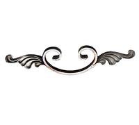 UHRIG Corona de hierro forjado, 80 x 325 mm, elemento decorativo para puerta de jardín, valla, etc.