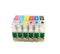 UHRSERNJ 79 T0791 Cartucho de Tinta Recargable Compatible con Suministros de Impresora Foto de lápiz 1400 1500W P50 Artisan 1430 PX650 PX660 PX660 700W 710W 720WD para el número de Pieza T0791