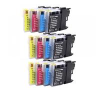 UHRSERNJ Cartucho de Tinta Compatible para DCP-J140W DCP-145C DCP-165C DCP-185C DCP-195C DCP-197C Funciona con LC38 LC11 LC61 LC63 LC65 LC67 LC980 LC1100 LC990 PRINTOR(3Set)