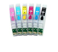 UHRSERNJ Juego de 6 Colores T0801 T0802 T0803 T0804 T0805 T0806 con Chip ARC Compatible con impresoras Stylus Photo PX800FW PX810FW PX820FWD PX830FWD R285 RX585 RX685 Cartuchos de Tinta de Repuesto