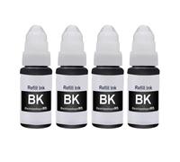 UHRSERNJ Tinte de Tinta Recargable BK/C/M/Y Compatible con G1800 G2800 G3800 G1000 G2000 G3000 G1100 G2100 G3100 G1900 QY6-8004(4pcs BK)