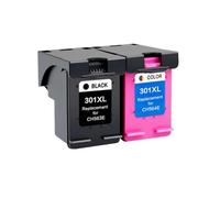 UHSTJW 2X Cartucho de Tinta Compatible con 301 1000 1050 2000 2050 2050S 2510 3510 3050 3050a 301(1 Set)