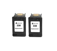 UHSTJW 2X Cartucho de Tinta Compatible con 338 338 Photosmart C3100 C3110 C3125 C3135 C3140 C3150 C3170 C3173 C3175 C3180 C3183 C318(2X 338BK)