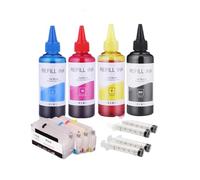 UHSTJW Cartucho de Tinta 711 711XL con Chips ARC Compatible con Impresora de inyección de Tinta DesignJet T120 T520 Plotter Kit de Recarga de 4 Colores con Tinta de Tinte de 400 ml