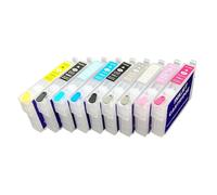 UHSTJW Cartucho de Tinta Juego de 9 Colores T0961 T0962 T0963 T0964 T0965 T0966 T0967 T0968 T0969 Recargable Compatible con Impresora Stylus Photo R2880