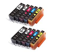 UHSTJW Cartucho de Tinta PGI525 CLI526 PGI 525 CLI 526 Compatible con Impresora IP4850 Ix6550 MG5150 MG5250 MG6150 MG8150 MX885 MG5350(2 Set 5Color)