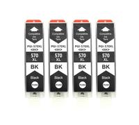 UHSTJW Cartucho de Tinta PGI570 CLI571 Compatible con MG5750 MG5751 MG5752 MG6850 MG6851 MG6852 TS6050 TS5050 5051(4BK)