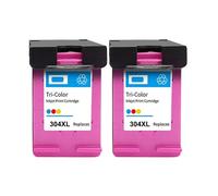 UHSTJW Cartucho de Tinta Recargable Compatible con 304 XL 304 2620 3700 3720 3752 5000 5010 5020 5030 5032 2620 2630 2632(Color(2PC))