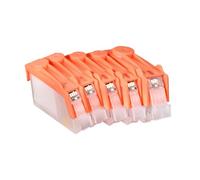 UHSTJW Juego de Cartuchos de Tinta Recargables de 5 Colores con Chip ARC Compatible con IP3300 IP4200 IP4300 IP4500 IP5300 IX4000 IX5000 MP970