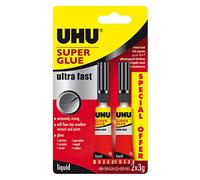 UHU 3-62686 Super Glue Ultra Fast Liquid 2x3g Blíster (el embalaje puede variar)