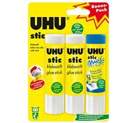 UHU 45290 - Palillos del pegamento juego de 3 Kit, 2 STIC con 1 STIC magic, 21 g
