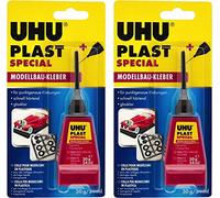 UHU 45885 - Pegamento especial para maquetas, 30 g, con punta fina (2 x Plast especial 30 g)