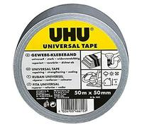 UHU 46615 - Cinta adhesiva universal (50 m x 48 mm), color plateado