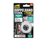 UHU 46890 Doble Correa Desmontable, Blanco, 1,5m