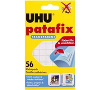 UHU Patafix Banda adhesiva 48815 – 56 unidades, doble cara, transparente