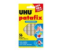 Uhu 48815 - Patafix - Banda adhesiva (56 unidades, doble cara, transparente)