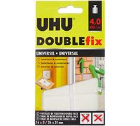 Uhu Doublefix Ultra fuerte universal en pastillas adhesivas, resistencia a 4 kg - 16 pastillas
