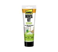 UHU Monta Kit Ultimate, Adhesivo de Montaje Extrafuerte, Pegamento Fuerte Para Todo Sin Disolventes, Blanco, 165g