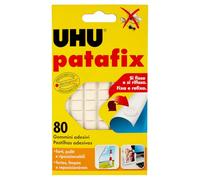 UHU Patafix 41710 - Gomma adesiva removibile, Bianco, confezione da 80 gommini (Paquete de 6)