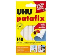 UHU Patafix Original - Pastillas adhesivas precortadas, reposicionables, blancas, 148 pellets