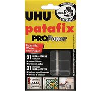 UHU Patafix - Paquete de 21 parches adhesivos reposicionables para la fijación de objetos de hasta 3kg