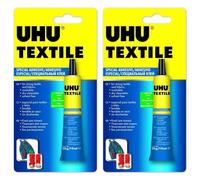 UHU Pegamento textil sin disolventes, 19 ml, paquete de 2 tubos