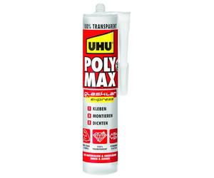 UHU Poly Max Cristal Transparente Express, 300 g, cartucho