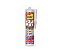 UHU Poly Max High Tack Express, Sellador y Adhesivo de Montaje Extrafuerte, Cristal ,Transparente-300g
