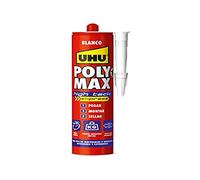 UHU Poly Max High Tack Express, Sellador y Adhesivo de Montaje Extrafuerte, Blanco-425g