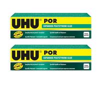 UHU POR Pegamento de poliestireno expandido - 40 g/50 ml - Paquete de 2 tubos