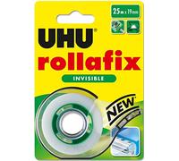 UHU Cinta adhesiva ROLLAFIX 25 m con dispensador (invisible)