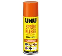 UHU Spray Adhesivo, Botella de 200ml Permanente, Transparente