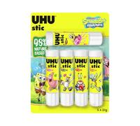 UHU stic, pegamento en barra edición Bob Esponja para la vuelta al cole 2026, pack de 5 × 21 g