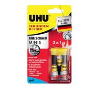UHU 45370 Superglue Instant Mini Gels, 3 x 1 g 1 Gel