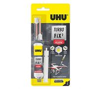 UHU Turbo FiX2 - Pegamento de reparación transparente de 2 componentes para muchos adhesivos de plástico, 10 g