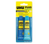 UHU UH45700 - Goma (Multicolor, Cerámica, Concreto, Fibra de vidrio, Vidrio, Mármol, Metal, De plástico, Porcelana, Caucho, Madera, -40 - 100 °C, RoHS, REACH), 2 x 15 ml
