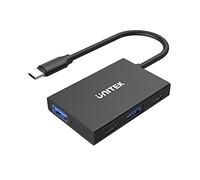 uHUB Q4 Advanced - Hub USB-C 4 en 10 Gbps H1302A / USB3.1 Gen2 10 Gbps SuperSpeed/Antihuellas, Carcasa de aleación de Aluminio antihuellas/Color: Negro/Dimensiones en Miniatura