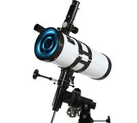 UHVUJDUI Spacmirrors Reflectores Telescopio astronómico, Telescopio para niños, telescopios para Principiantes en astronomía, Telescopio portátil con Soporte para teléfono móvil y película Bard