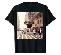 UHYft66AWZ PUGZILLA - Funny Pug Tshirt For Dog Lovers To Halloween Funny Men's T Shirts Black XXL