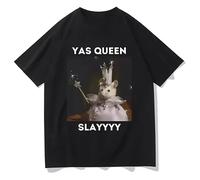 UHYft66AWZ Yas Queen Slayyyy Rat T-Shirt Black S