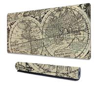 Uiaoiais Alfombrilla de mouse grande extendida con mapa del mundo antiguo, alfombrilla de mouse grande para juegos, alfombrilla de teclado grande extendida, alfombrilla de escritorio impermeable