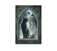 UIASDICX Póster decorativo de fantasía oscura a través de la puerta de medianoche, póster decorativo para pared e imagen artística moderna para decoración de dormitorio familiar, 20 x 30 cm