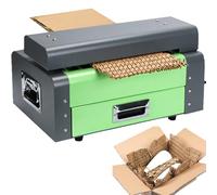 UIBAO Cortadora de Cartón + Máquina de Panal de Abeja, Interruptor Giratorio, 120 Pulgadas/Min, Acolchado Protector, para Desecho de Cartón Pequeño CutWidth425mm/16.7in