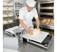 UIBAO Laminadora de Masa de Acero Inoxidable,Rodillo eléctrico Plegable, diseño Compacto sobremesa, Grosor Ajustable 2 a 30 mm y prensado 450 mm de Ancho,para panaderías,Pizzas,Fondant