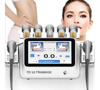 UIBAO Máquina 7D HIFU Profesional para Lifting Facial y Moldeado Corporal,7 Sondas Especializadas (1.5mm-13mm) con 30000 Disparos,Estimula Colágeno para Piel Firme y Radiante