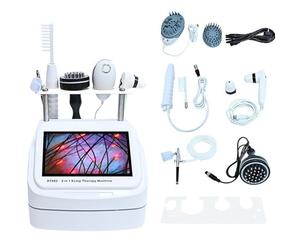 UIBAO Máquina Analizadora De Cabello Y Piel 5 En 1,Detector De Folículos Pilosos Aceite Y Humedad,Microscopio LCD 10 Pulgadas para Salón Belleza Facial Pelu