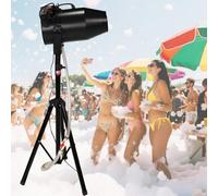 UIBAO Máquina de Espuma Grande 1000W, Cañón de Espuma Portátil con Trípode, Efecto de Escenario Grande,para Patio, Piscina, Cumpleaños y Todos los Eventos Festivos Pluginversion