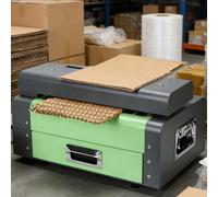 UIBAO Máquina Trituradora de Cartón Residual + Cortadora, Velocidad 300cm/min, Acolchado Expandible, Material Embalaje Reutilizable, para Uso Industrial Ligero Width425mm/16.7in