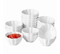 UIBFCWN 20 Piezas Cuencos para Salsa de Porcelana, 125ML Cuencos Aperitivos, Mini Cuencos de Cerámica para Ketchup, Condimentos, Especias, Vinagre, Salsas, Sushi - 9x4.5cm