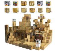 Uiczdry 80 Piezas Bloques de Construcción Magnéticos,Build Mine Imanes World Set,3D Juguetes de Construcciones Magneticas,Juguete Magnético para Niños y Niñas,Juguetes Montessori a Partir de 3 años